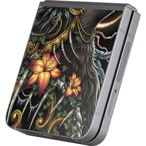 Wolf Howling by Sarah Richter Galaxy Z Flip6 Skin